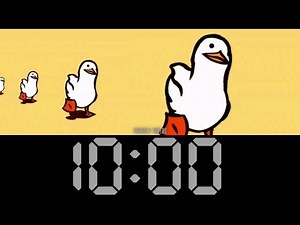 10 Minute Ducks Walking Countdown Timer (with dance music)