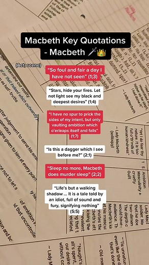 Grade 9 Analysis of Macbeth Key Quotations