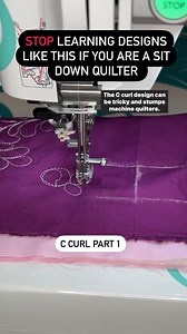 Sit down quilting and moving side to side is REALLY frustrating. Tiny sample quilts make good tv but if you are learning to freemotion quilt, you are going to want to do it on real sized quilts. Pushing a rolled quilt through the sewing machine arm is hard. The best layout is going to be rolled on the right and getting this roll inside the arm. Learning to quilt vertically is going to make a lot of sense. We tend to draw designs left to right to learn them. But that isnt training your brain vert