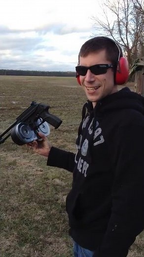 Kel-Tec PLR-16 with 100 round magazine