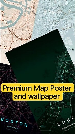 premium Map Poster and wallpaper design