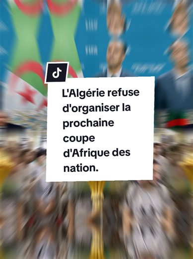 L'Algérie refuse l'organisation la prochaine coupe d'Afrique des nation. A cause des décisions arbitrales lors du Match Algérie vs Nigeria. La fédération algérienne de football porte plainte contre l'arbitre du match Nigéria vs Algérie. #France🇲🇫 #algeria #france #algerie #can