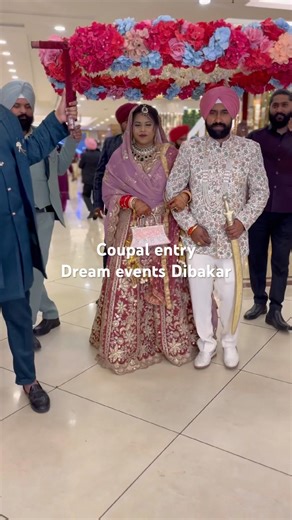 Couple entry and Jay Mala theme#wedding #events ￼