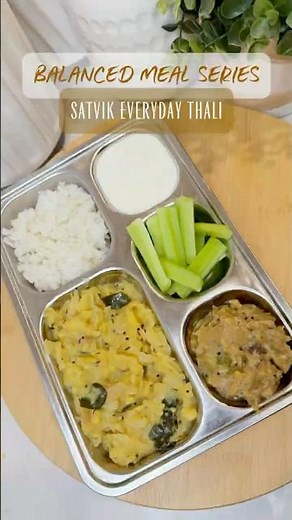 Simple Vegetarian Indian Lunch Thali | Healthy Home Cooking