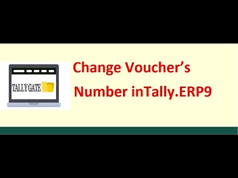 7) How to change Voucher number in Tally (Tally.ERP9 full course )