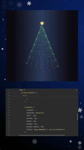 ✨ Animated Christmas Tree in SCSS — decorate your website in 1 minute!