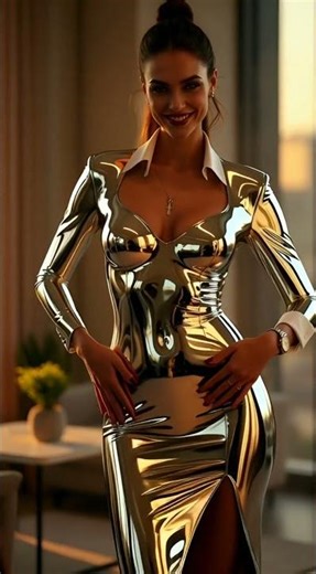 Magic Secretary 2 💋 Silver Latex Elegance: Metamorphosis