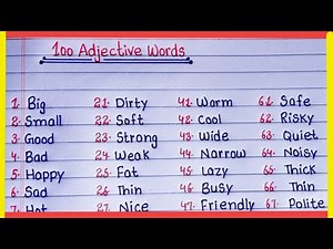 Adjective /100 important adjective in english grammar/Vocabulary/parts of speech/English grammar