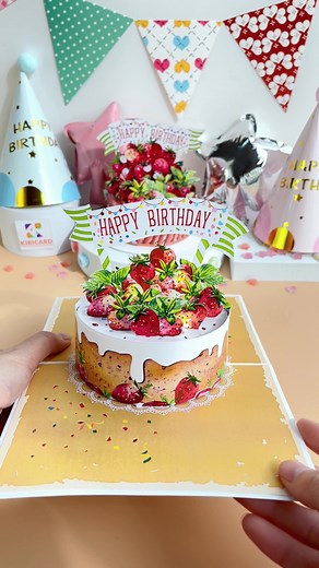 Birthday Cake Pop-up Card #kiricard #giftideas #gift #handmade #handmadegifts #papercraft #birthday #birthdaycake #birthdaygift #birthdaygiftideas