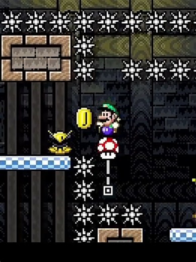 Will Luigi Survive Blue Platforms in Super Mario Maker 2 #mario #nintendoswitch #nintendo #mario #fyp