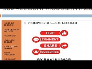 Sub Account Module in IT 2.0