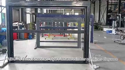 European Design External bar Aluminum Folding Upper and Lower Folding Sliding Window