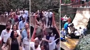 WATCH: Bridge collapses on its opening day.