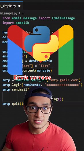 Te enseño cómo enviar correos desde Python con Gmail. #python #productividad #programacion #gmail