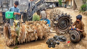 52K views · 533 reactions | Repairing Asphalt Road Milling Machine | How to Restore Road Cutter Machine | Restoration King | Facebook