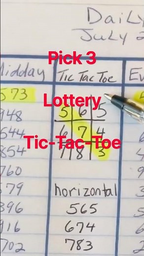 Pick 3 Lottery Tic-Tac-Toe Strategy | How It Works