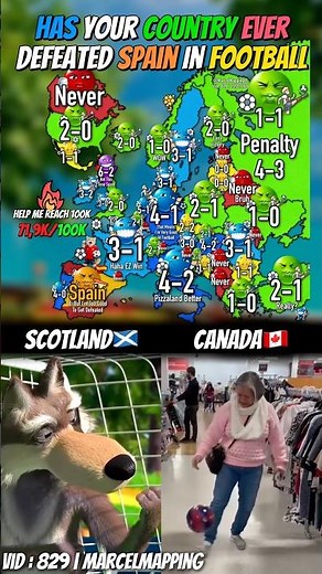 Has Your Country Ever Defeated Spain In Football #mapping #map #shorts #popular #fyp