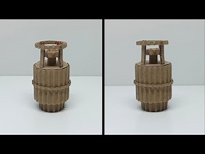 how to make a Gas cylinder in cardboard