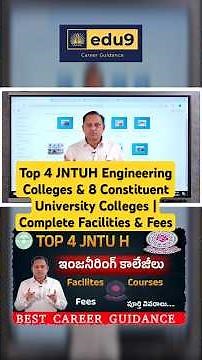 Top 4 JNTUH Engineering Colleges & 8 Constituent University Colleges | Complete Facilities & Fees