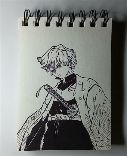 drawing ZEUS SATSUMA from demon slayer ll #anime #demonslayer #zeussatsuma #short #ytvideo