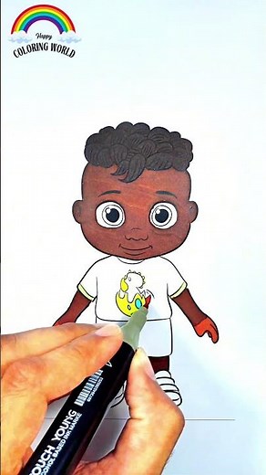 Coloring in Cody from CoComelon #cody #shortsvideo #shorts #coloringadventure #art #fun #relaxing