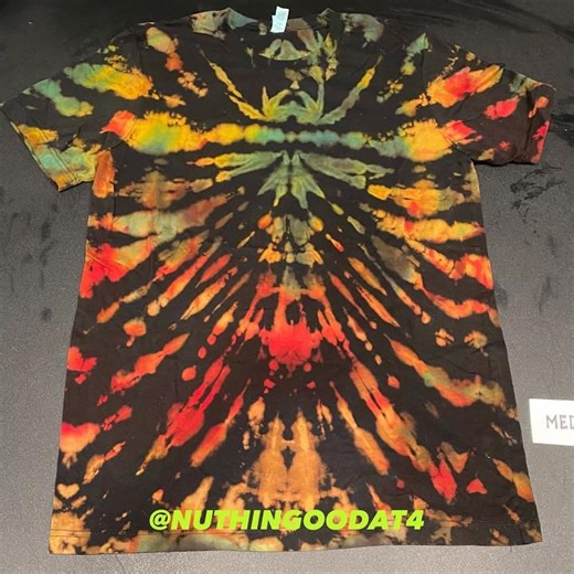 TIE DYE and SCREEN PRINTED Tee Shirt Remaining from Zine Fests