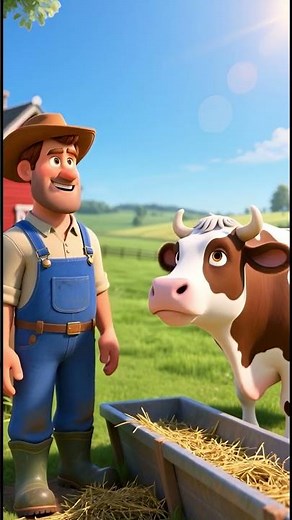 Old MacDonald Cow Song 🐄 Fun Kids Nursery Rhyme