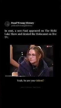 Neo-Nazi Denies Holocaust on The Ricki Lake Show (1996) #Shorts