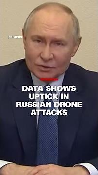 Data shows uptick in Russian drone attacks on Ukraine