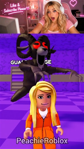 PEACHIE PLAYS THE RAM'S SCARY PRISON RUN OBBY IN ROBLOX! #roblox #shorts