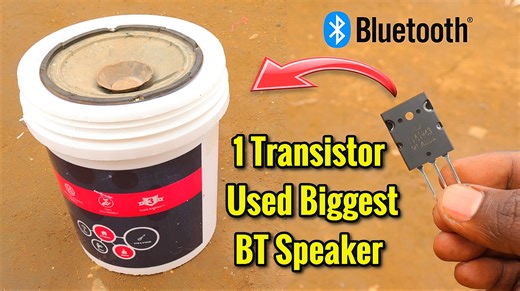 One Transistor Used Biggest Bluetooth Speaker | 8 Inch Speaker Used BT Speaker Home Made #diy #trending #viralvideo | Howtomake01