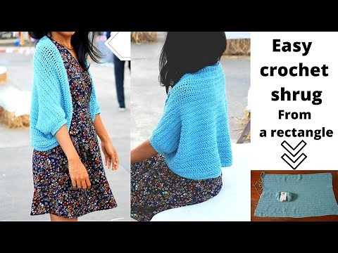 How to crochet an easy shrug for beginners| Everyday shrug