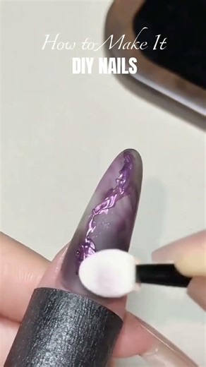 15s to create a beautiful and elegant purple nebula nail design #nails #nailsart #nailstyle #nail