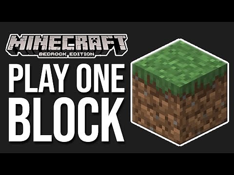 How To Play Minecraft One Block On Mobile (Minecraft Bedrock 1.21)