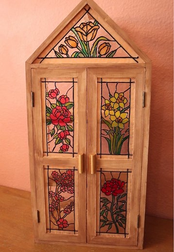 DIY Stained Glass Greenhouse Window