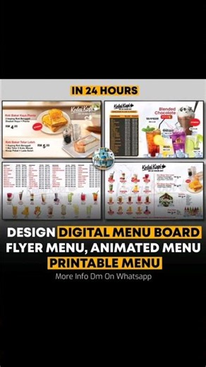 Professional Animated Menu Board Design | Restaurant Digital Signage 2026