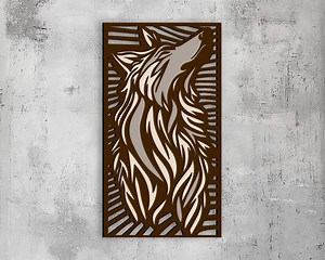 29- Wolf Multilayer 3D Cutting Files | Svg Dxf Png Eps | Laser CNC Cricut | Wild Life Wall Art | Mountain Home Decor | Glowforge Lightburn - Etsy
