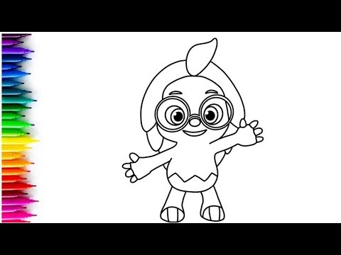 Drawing and Colouring Hogi for kids and toddlers,child art