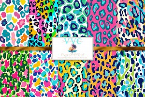 Preppy Cheetah Print Digital Paper, 10 Seamless Patterns for Printable Scrapbook Paper - Instant Download, Animal Print, Leopard Print - Etsy