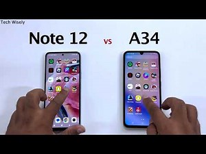 Xiaomi Redmi Note 12 vs SAMSUNG A34 Speed Test