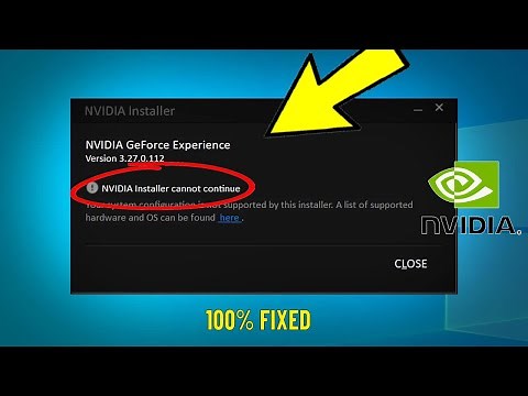 Fix Nvidia Installer Cannot Continue | Solve Nvidia Geforce Experience installer cannot continue ✅