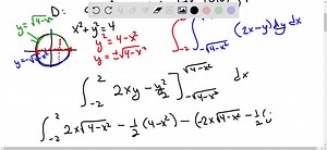Evaluate the double integral. ∬D(2 x-y) d A D is bounded by the circle with center the origin and radius 2 | Numerade