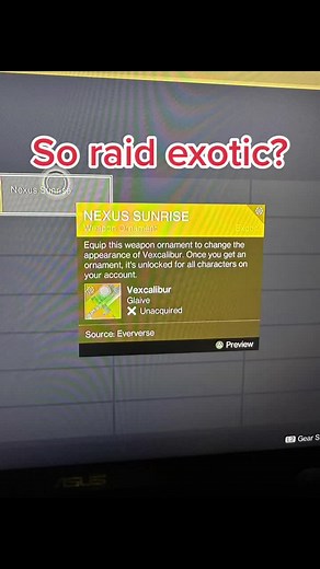 New d2 raid exotic maybe? #fyp #destiny2