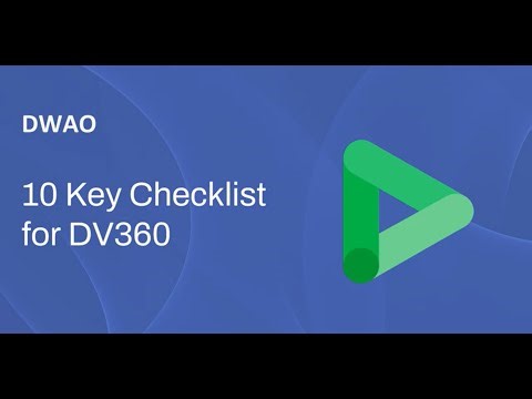 10 Key Checklist for DV360 by DWAO