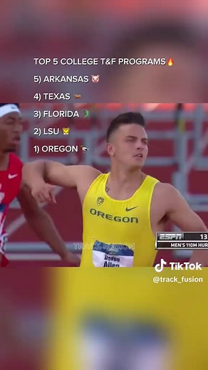 Top Performers in College Track and Field Championships