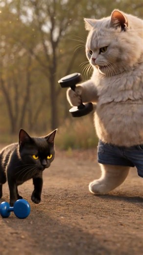 Fat Cat and Skinny Cat… You Won’t Believe What Happened 😳 #cat #catvideos #catstory #kitten