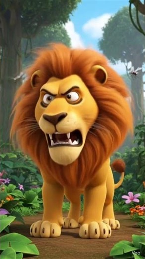 शेर और मच्छर🐯#cartoon #animatedstories #animation #ai #moralstories #childrensstories #funny #facts