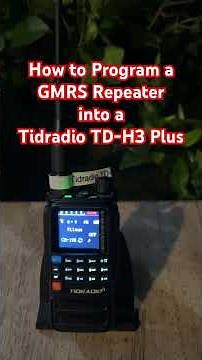 Setup a #GMRS Repeater on Your #Tidradio #TDH3Plus
