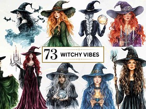 Witch Clipart Watercolor Spooky Witch PNG Horror Clipart Spooky Season PNG Witchcraft Art Scary Png Magic Witches Bundle Cute Spooky Clipart - Etsy