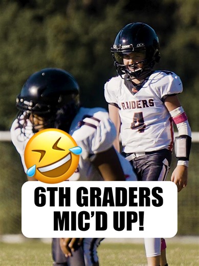 6th Graders Mic'd Up During Football Practice